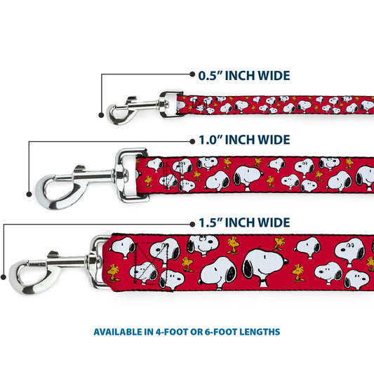 Peanuts Snoopy and Woodstock Red Dog Leash-2