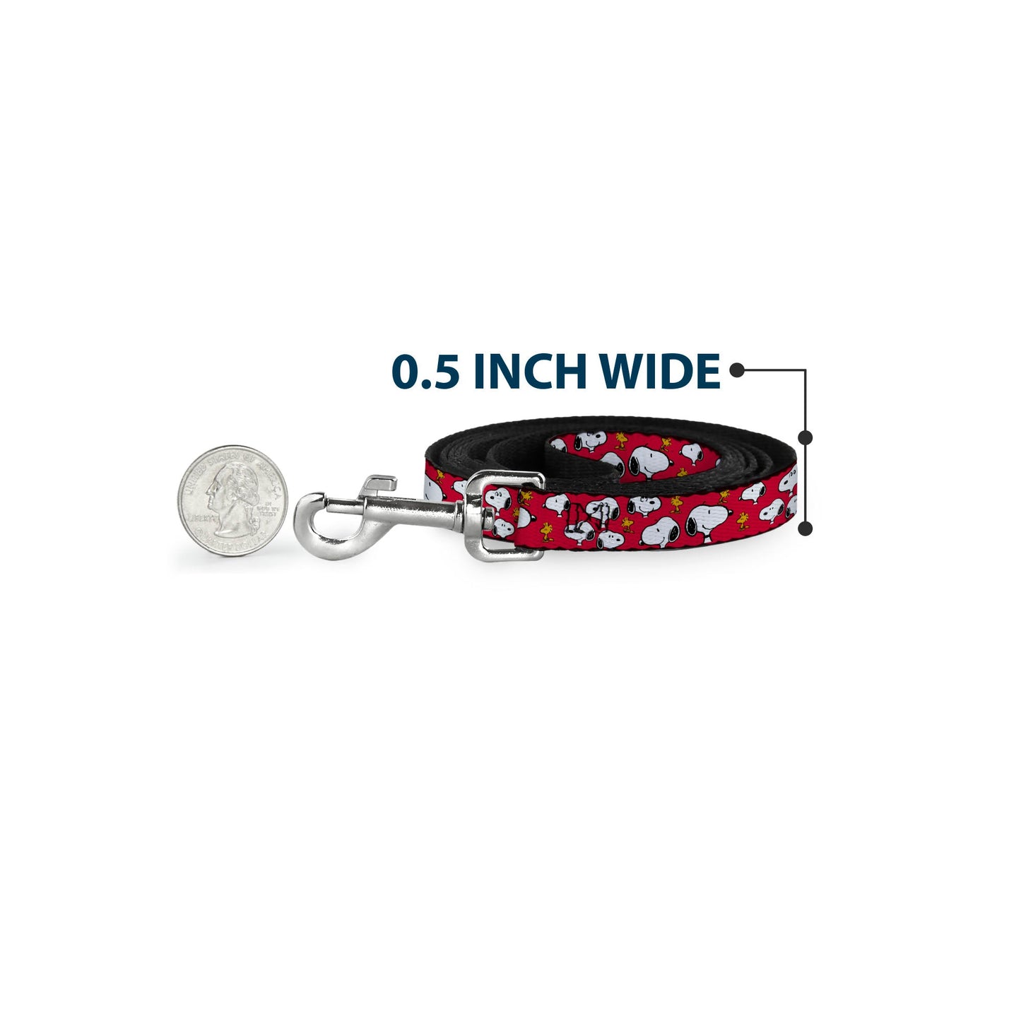 Peanuts Snoopy and Woodstock Red Dog Leash