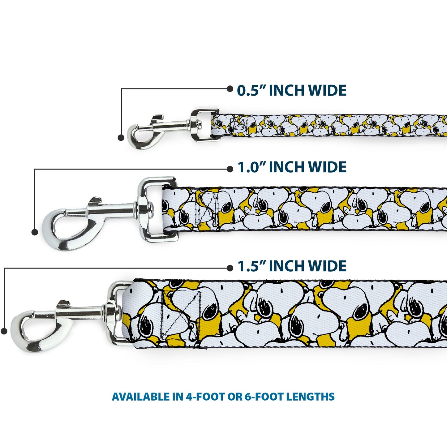 Snoopy Stacked Pose Yellow Dog Leash