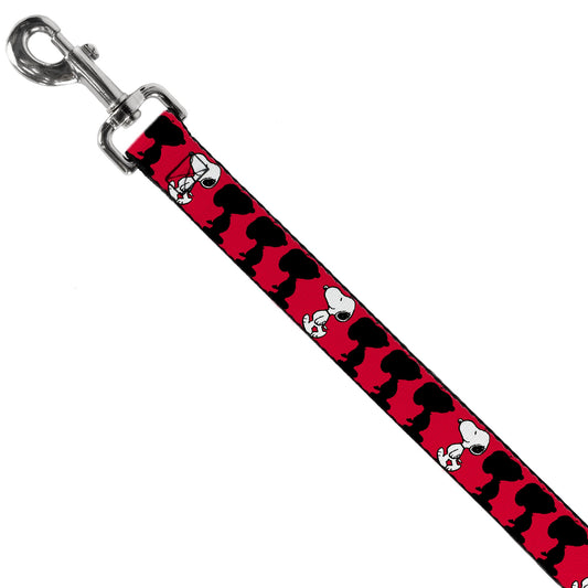 Peanuts Snoopy Dog Leash - Walking Pose Red/Black/White-1