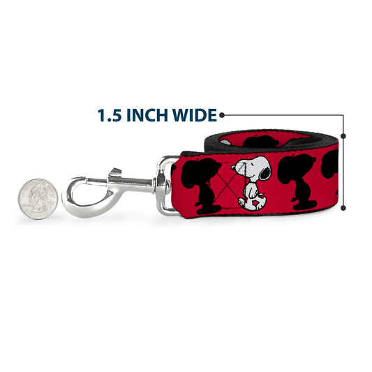 Peanuts Snoopy Dog Leash - Walking Pose Red/Black/White-5