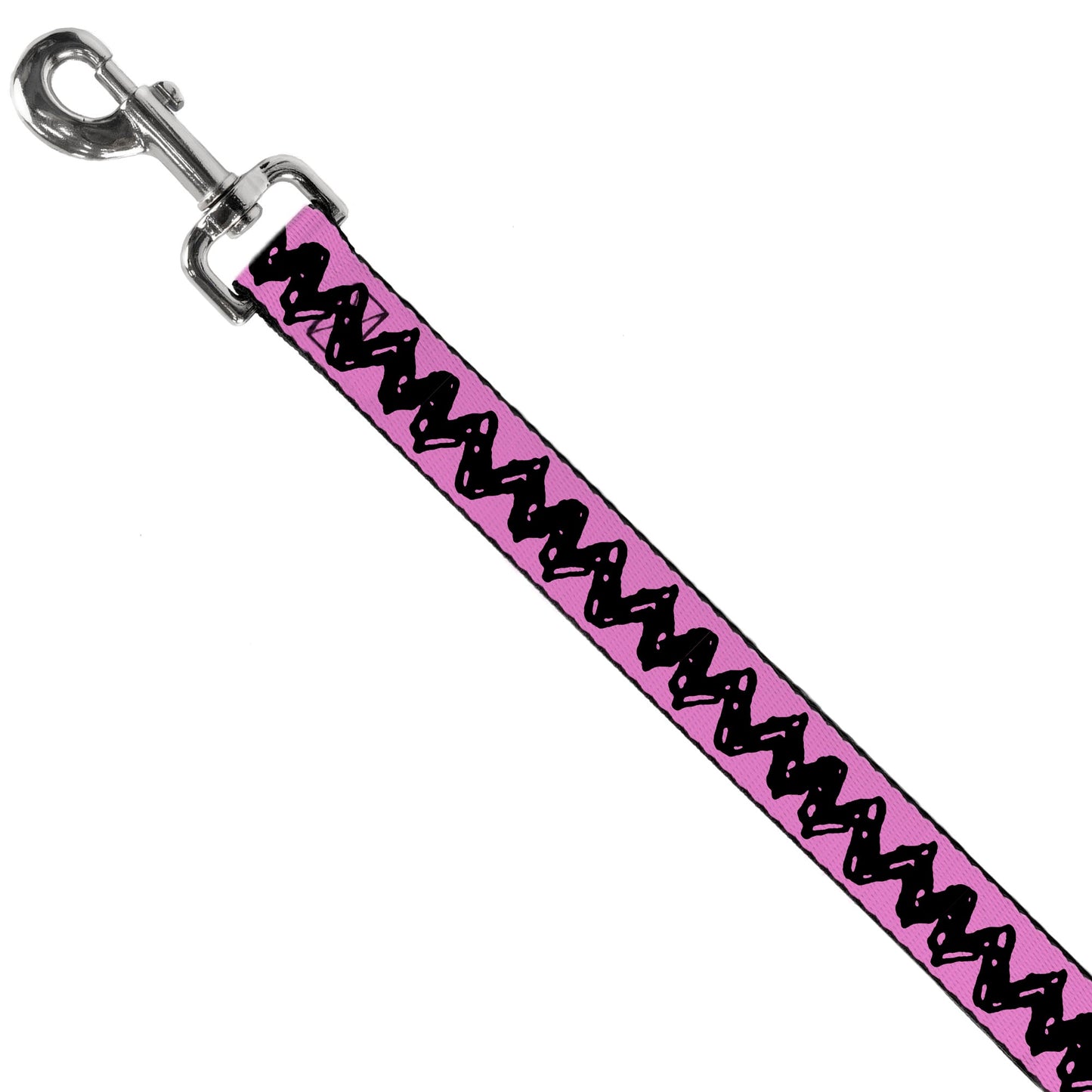 Peanuts Charlie Brown Zig Zag Pink/Black Dog Leash
