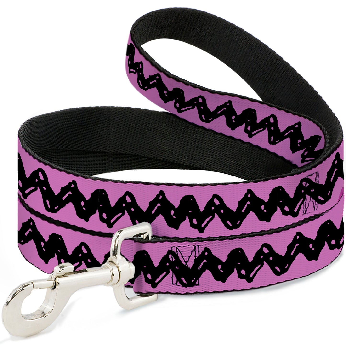 Peanuts Charlie Brown Zig Zag Pink/Black Dog Leash