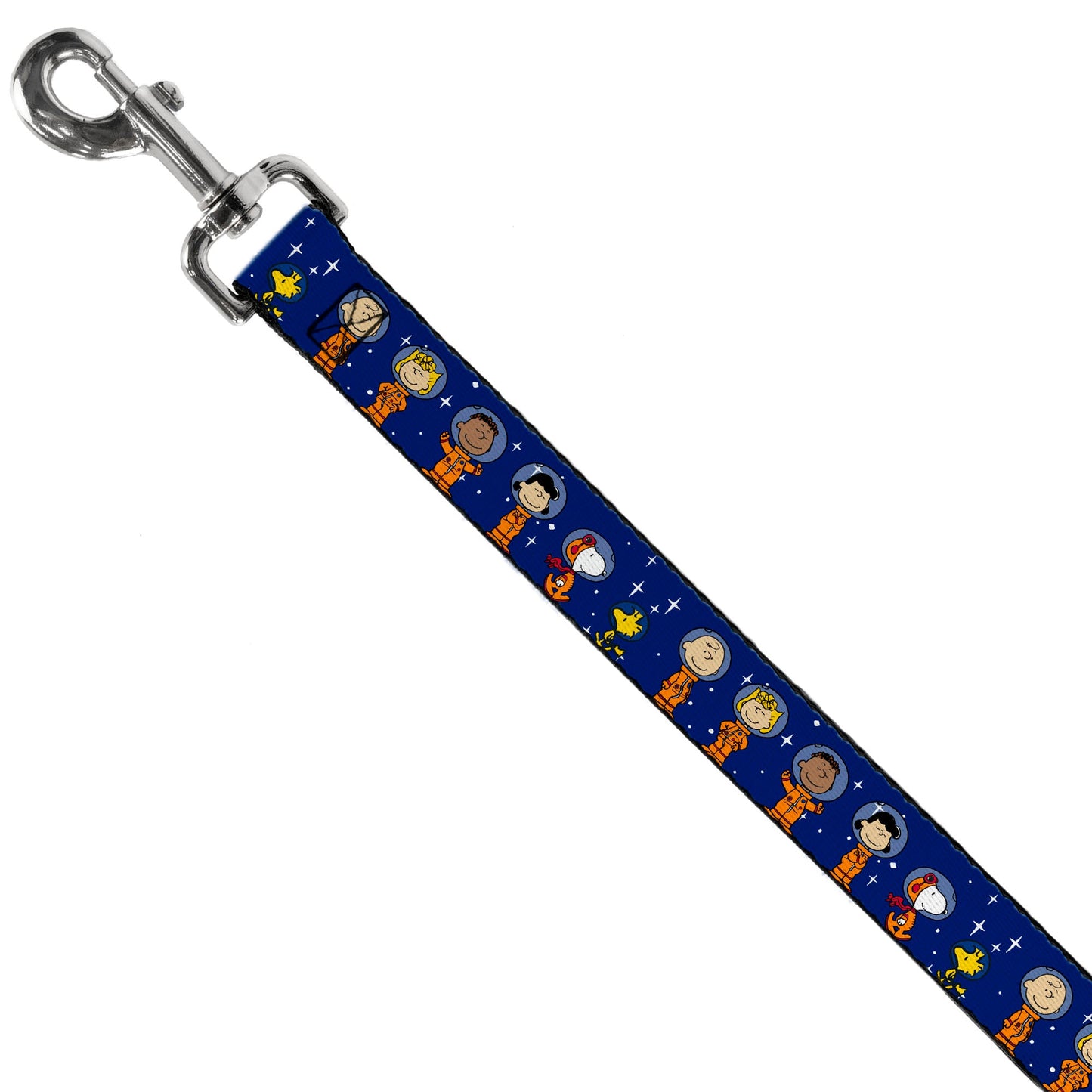 Dog Leash - Peanuts Gang Astronauts Standing Poses Stars Blue/White