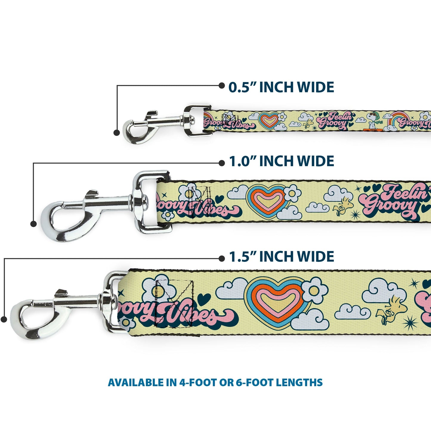 Peanuts Snoopy Flying Ace & Woodstock Yellow Dog Leash