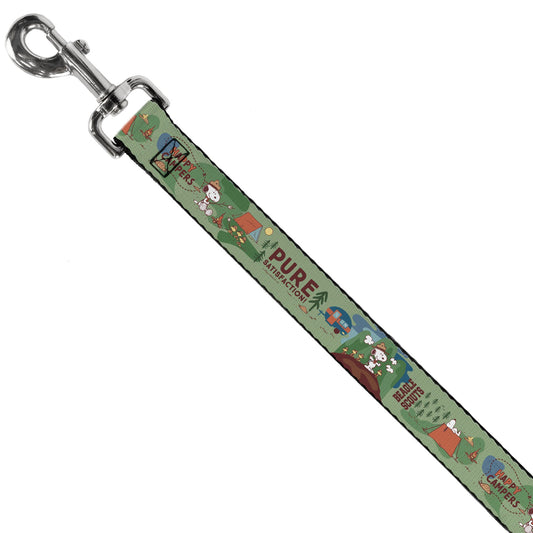 Dog Leash: Peanuts Happy Camper Beagle Scouts for your pet-1