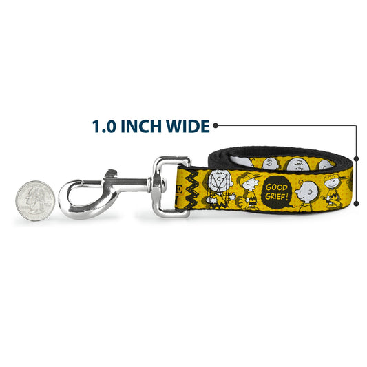 Peanuts Dog Leash I Am Charlie Brown Poses and Zig Zag Stripe-4