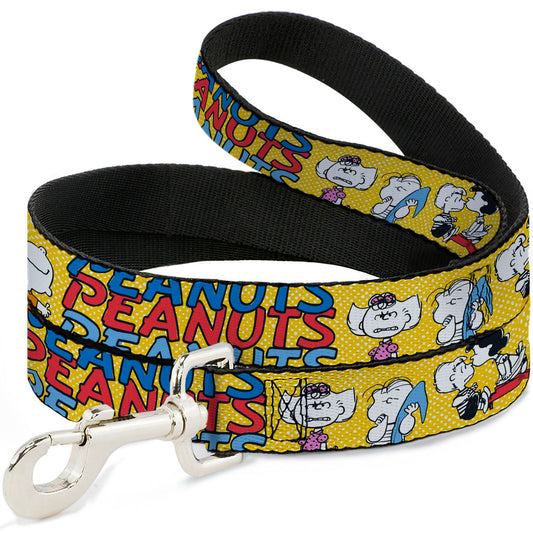 Dog Leash - PEANUTS Gang FEATURING GOOD OL CHARLIE BROWN Character Poses Yellow/Multi Color-0