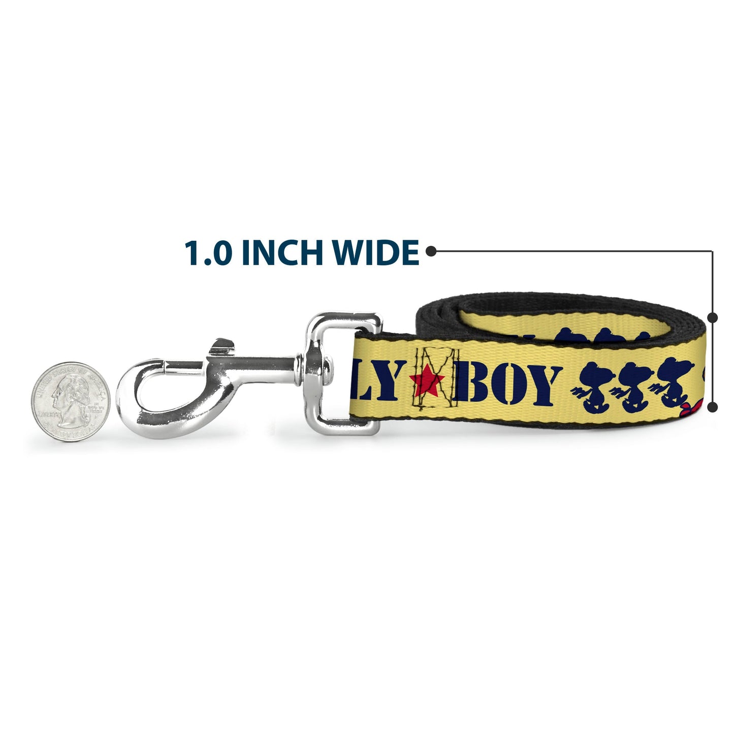 Snoopy Dog Leash - Flying Ace Yellow/Blue/Red | The Peanuts Store