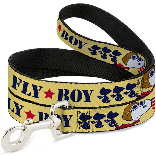 Snoopy Dog Leash - Flying Ace Yellow/Blue/Red | The Peanuts Store-0