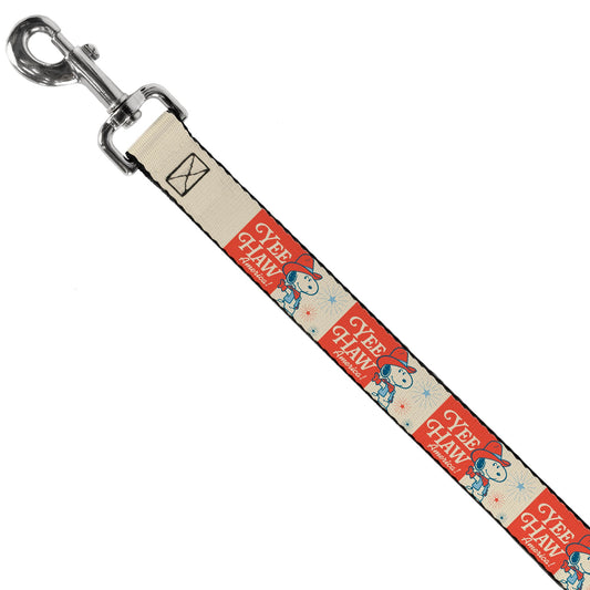 Peanuts Snoopy Dog Leash: YEE HAW America Icons-1