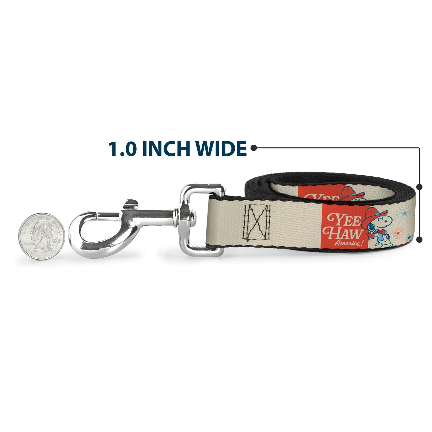 Peanuts Snoopy Dog Leash: YEE HAW America Icons