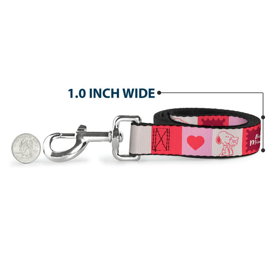 Snoopy 'Be Mine' Dog Leash - Peanuts Valentine Blocks-4