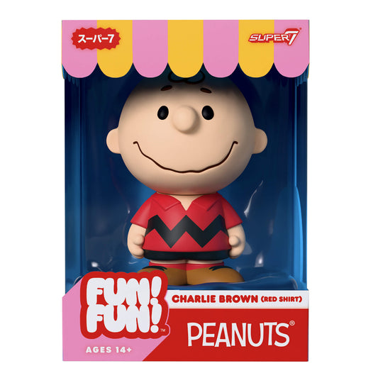 Peanuts Charlie Brown Red Shirt FUN! FUN! Vinyl Figure front view-5