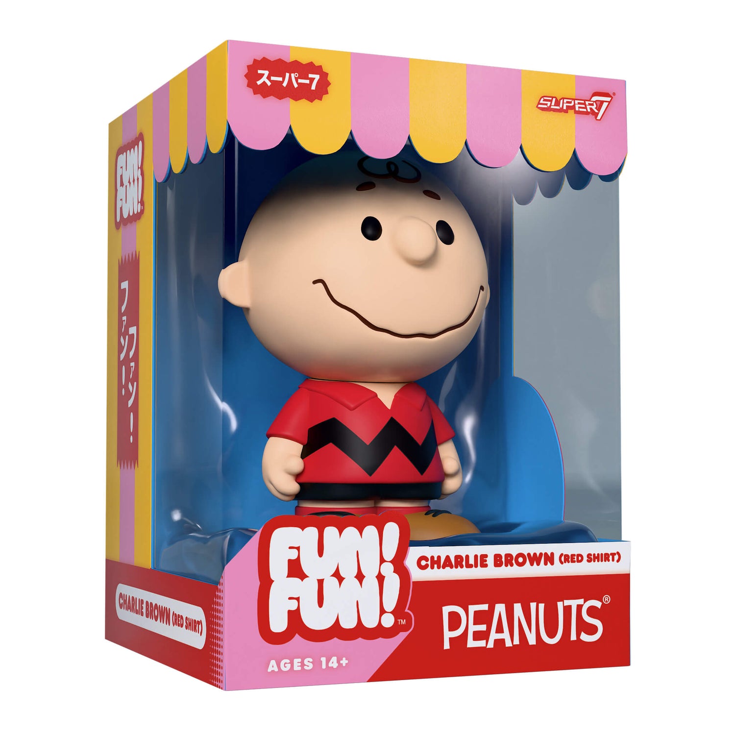 Peanuts Super7 Mascot Vinyl Charlie Brown in red shirt