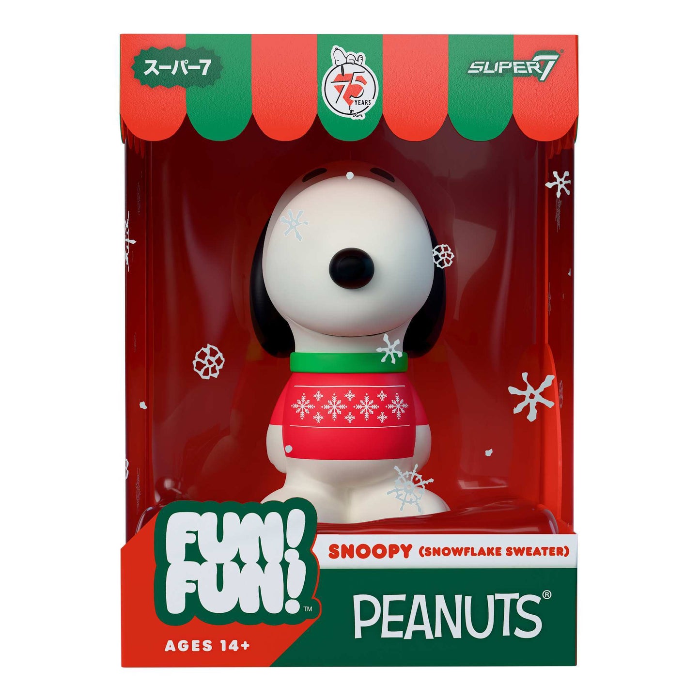 Peanuts Snoopy in Snowflake Sweater Holiday Figure