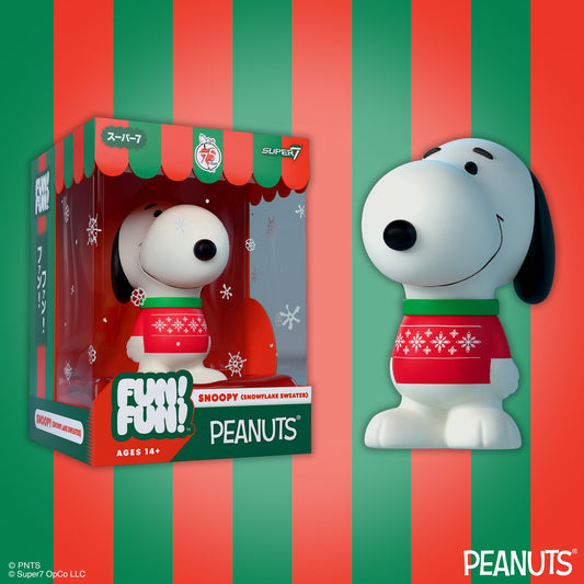 Snoopy wearing a blue snowflake sweater holiday figure from Peanuts Wave 03-1