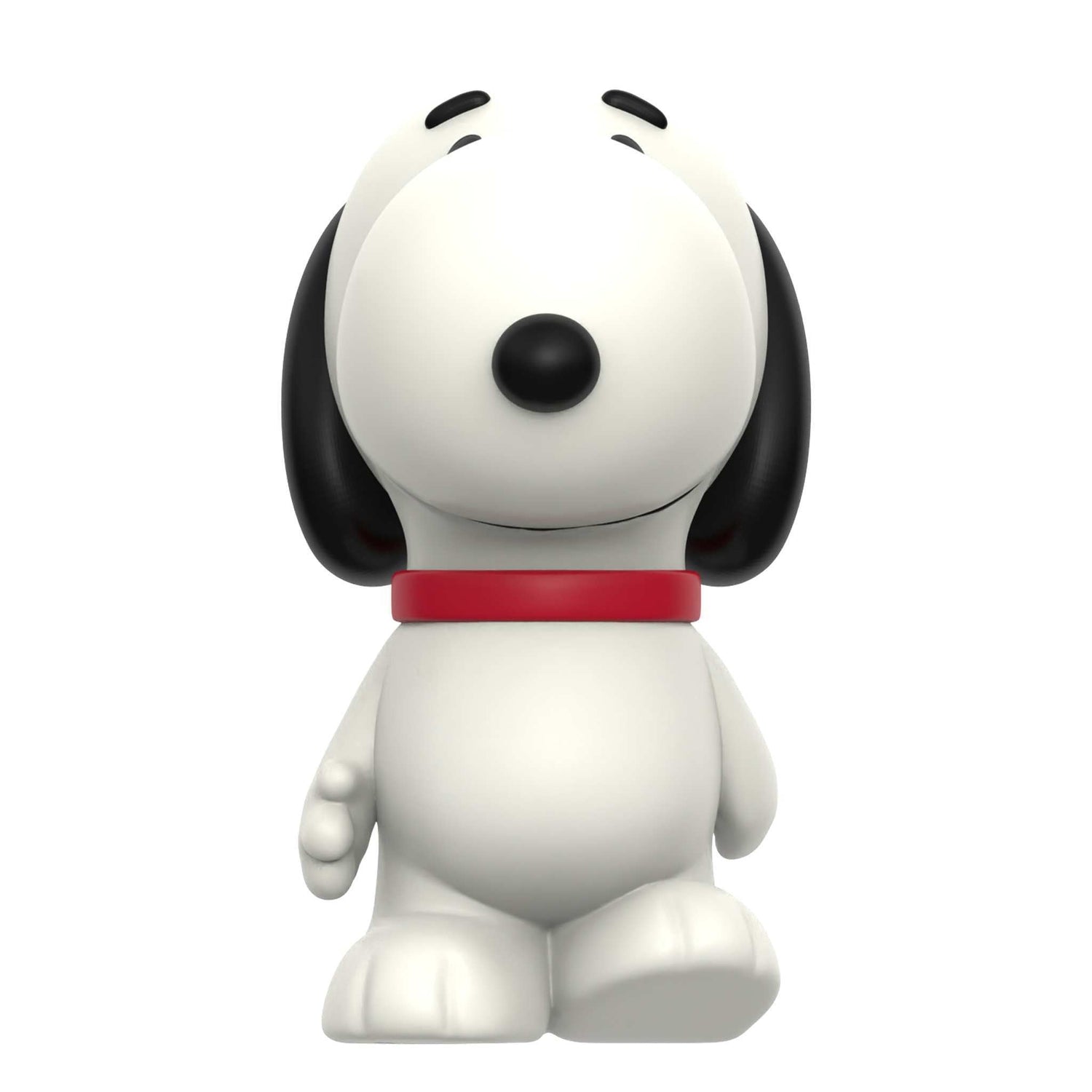 Snoopy figure displayed alongside its collector box packaging