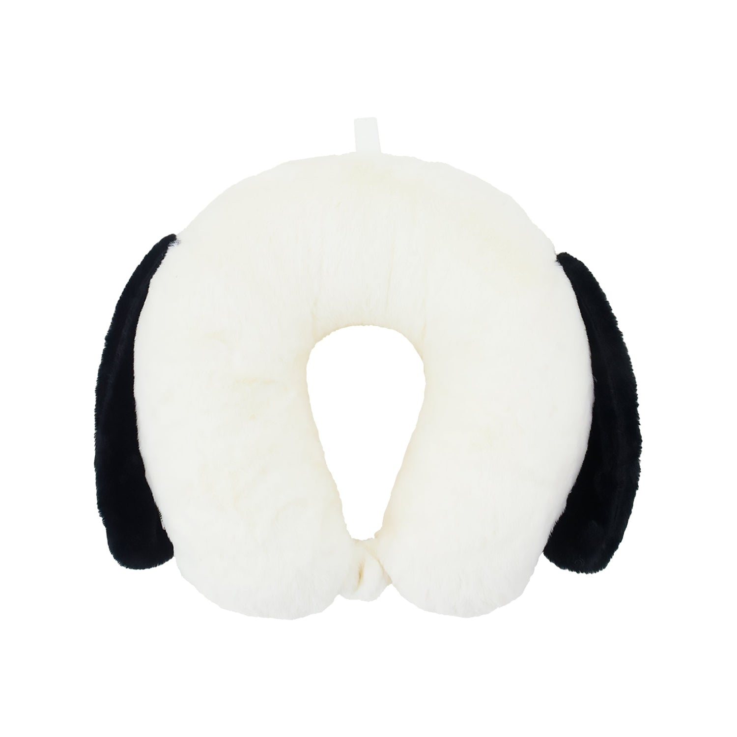 Peanuts Snoopy travel neck pillow with 3D ears and snap closure