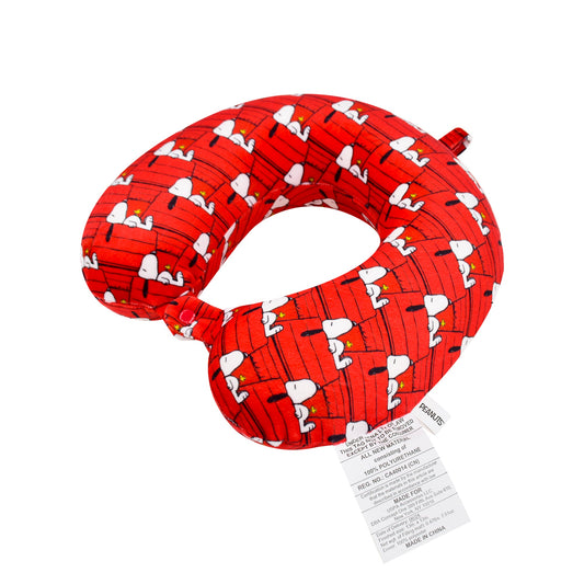 Peanuts Snoopy Dog House Memory Foam Travel Neck Pillow-3