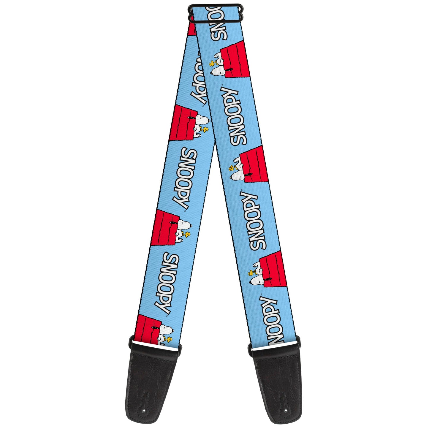 Guitar Strap: Snoopy Woodstock Dog House Sky Blue | The Peanuts Store
