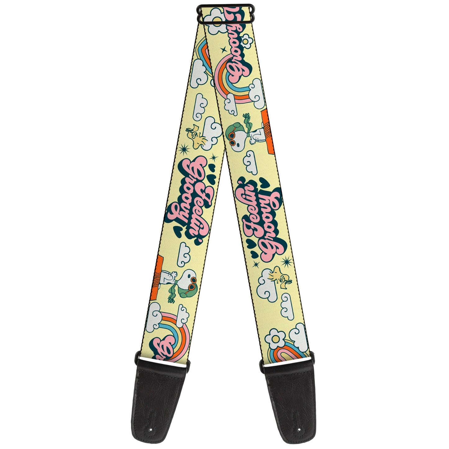 Peanuts Snoopy Flying Ace Woodstock Yellow Guitar Strap