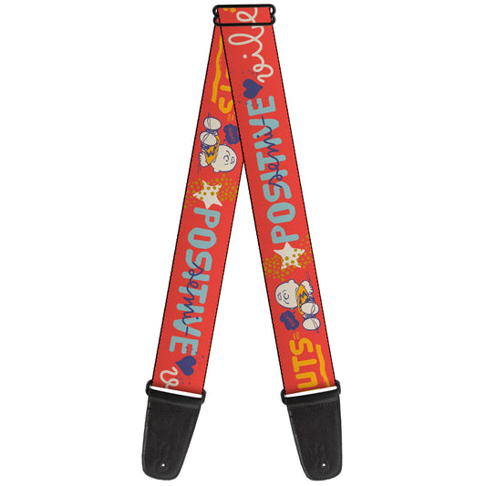 Peanuts Gang Semi-Positive Vibes Quote Guitar Strap-0