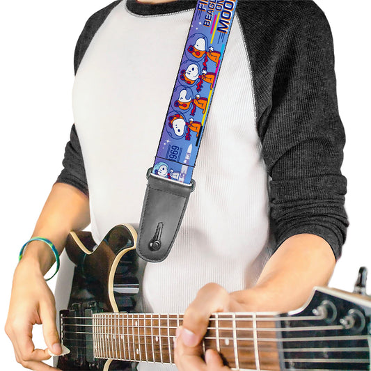 Peanuts Astronaut Snoopy Guitar Strap - Launch Poses-1