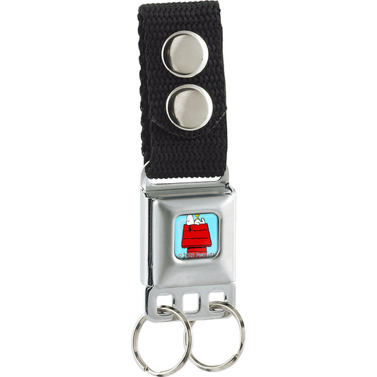 Peanuts Keychain: Snoopy Woodstock Dog House Nap-0