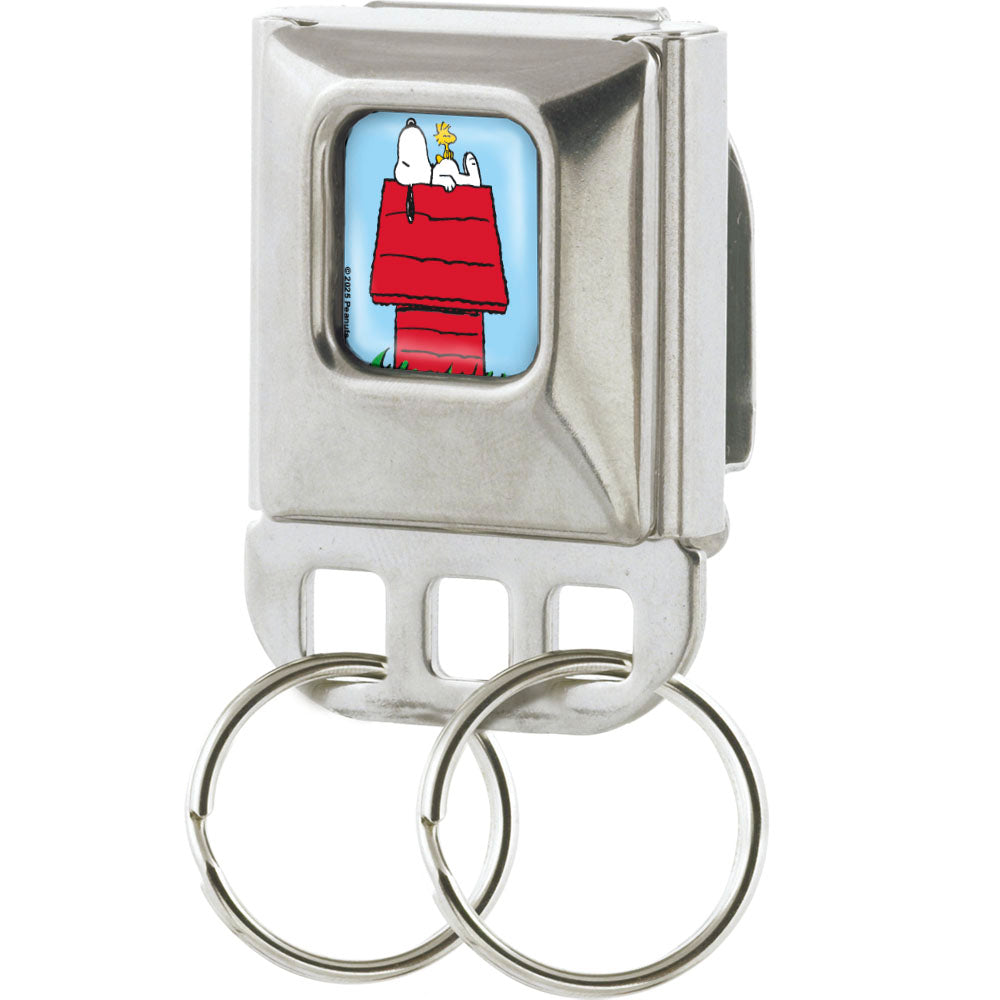 Keyholder - Peanuts Snoopy Napping with Woodstock on Dog House Full Color Blue