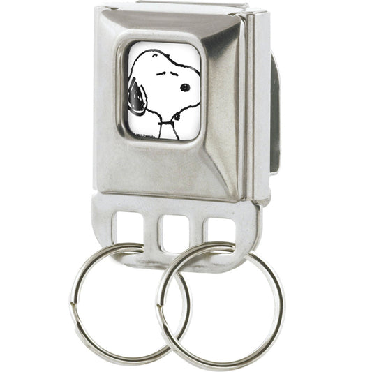 Snoopy Face keychain with SeatBelt Buckle from The Peanuts Store.-0