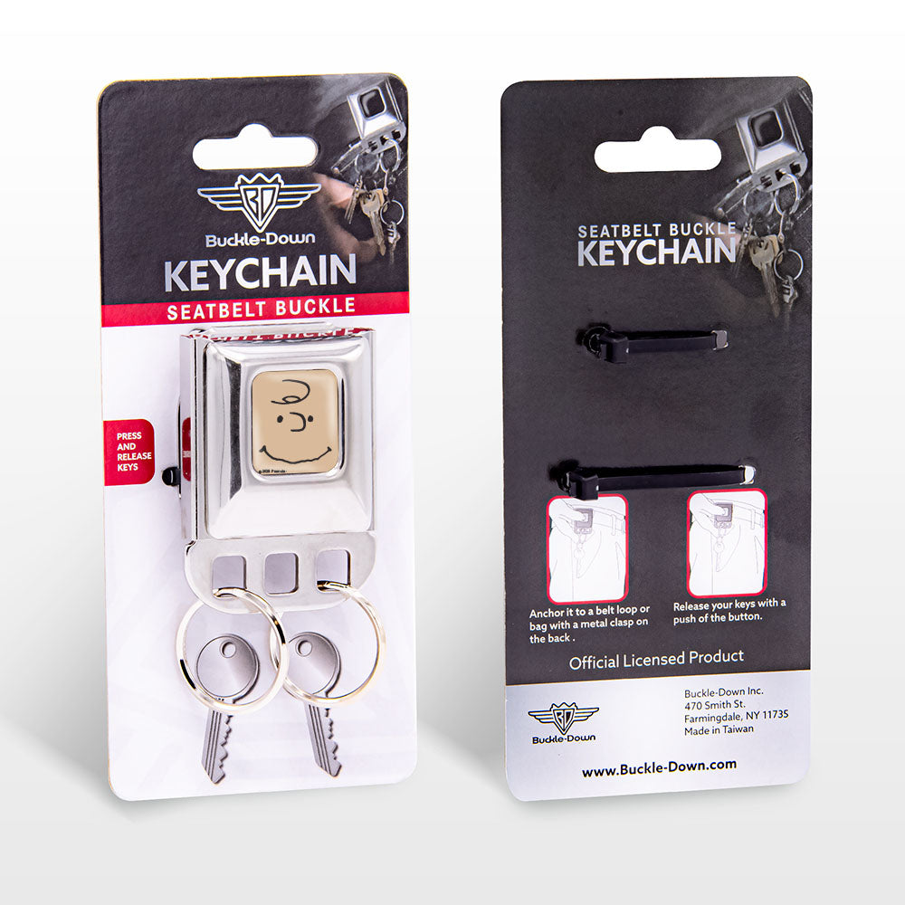 Peanuts Charlie Brown Seatbelt Buckle Keychain