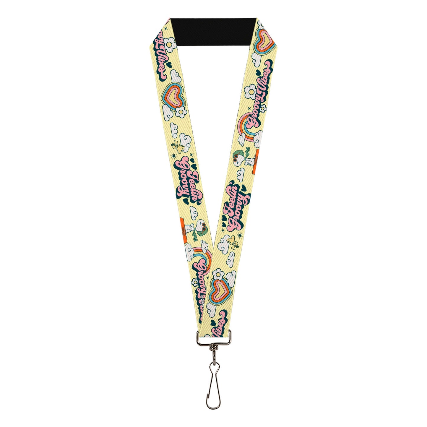 Peanuts Snoopy Flying Ace & Woodstock Yellow Lanyard