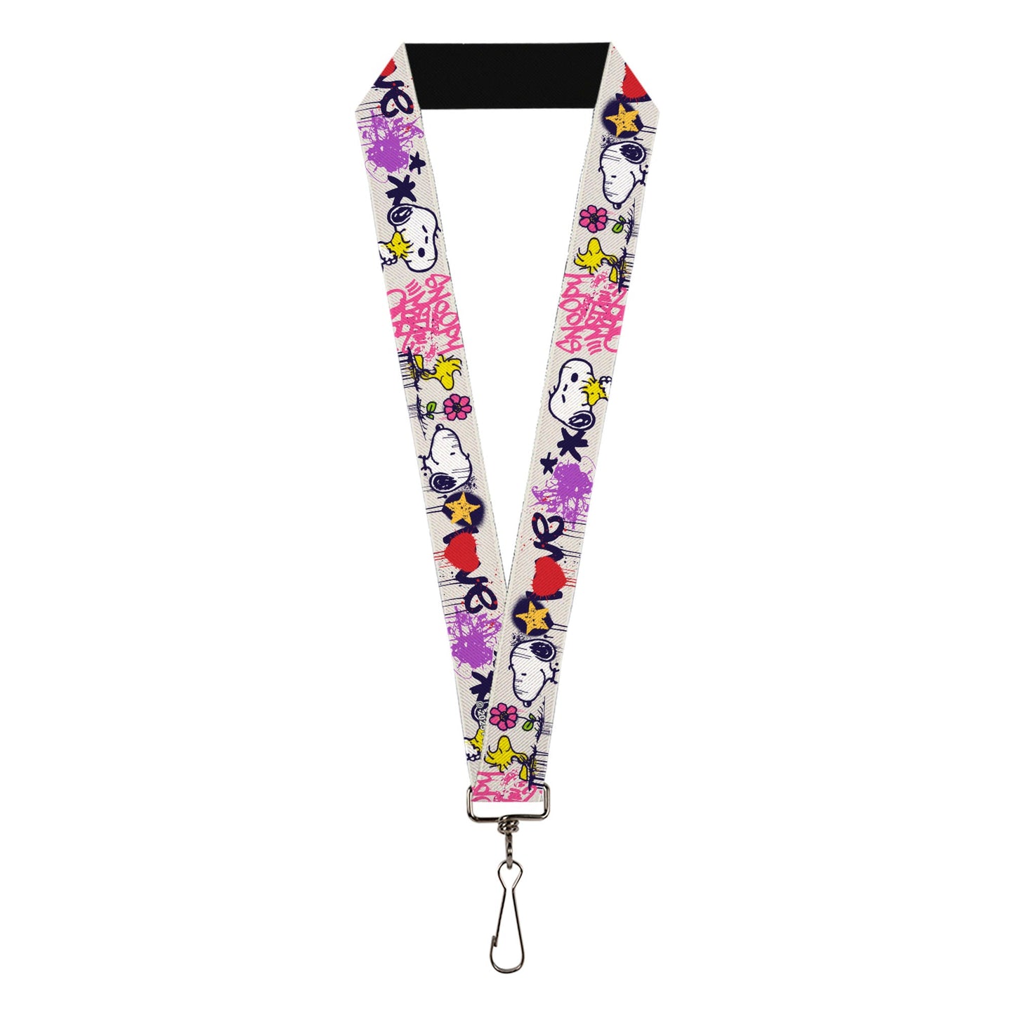 Peanuts Snoopy Woodstock Graffiti Lanyard