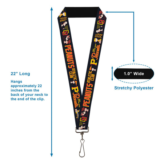 Peanuts Athletic Club Lanyard - Varsity Poses & Quotes-2