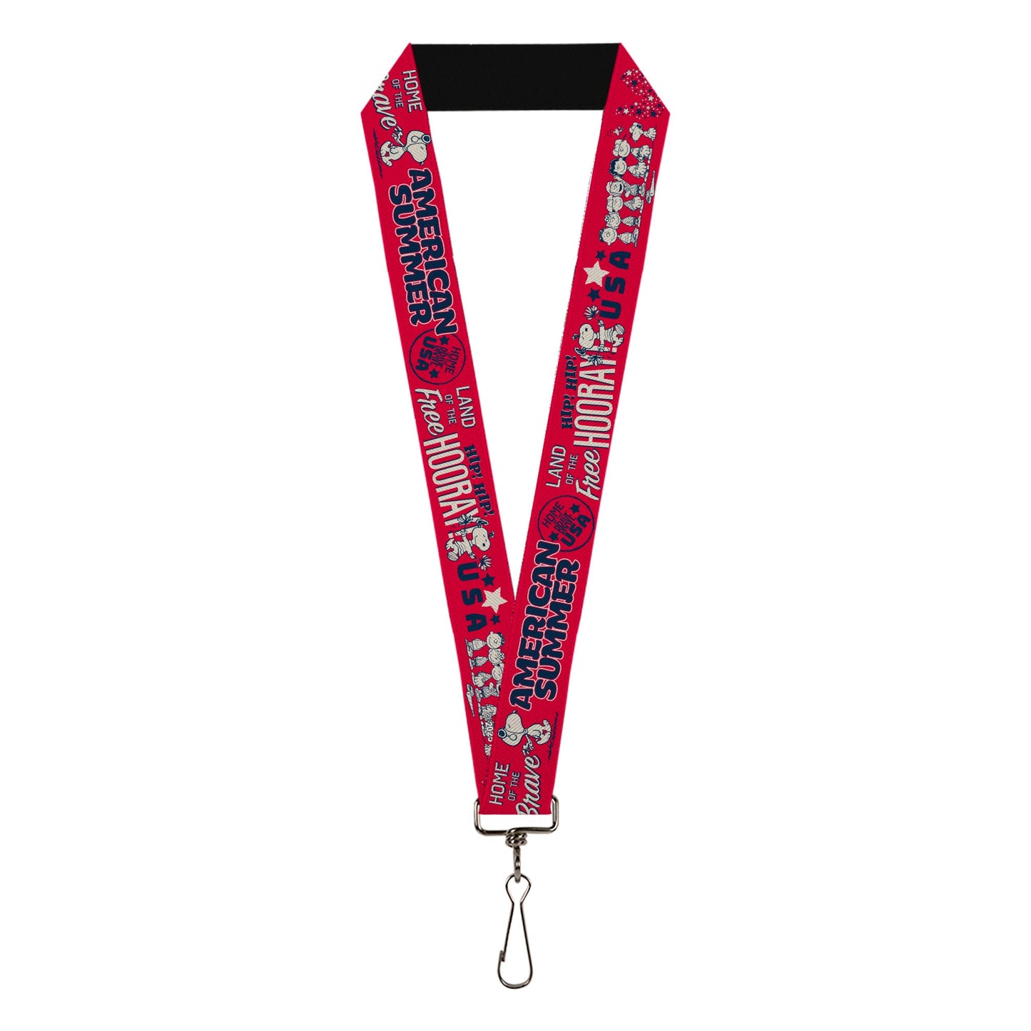 Peanuts Gang Lanyard: American Summer Poses 1.0 Inch