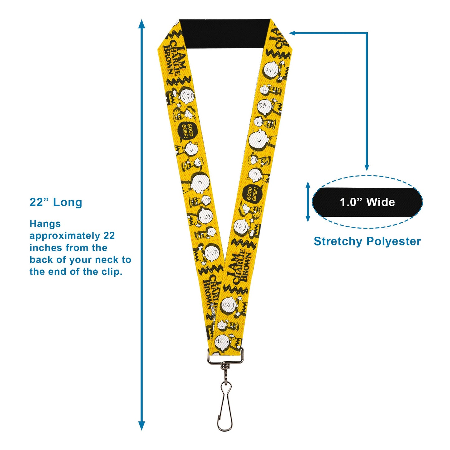 Peanuts Charlie Brown Poses Lanyard