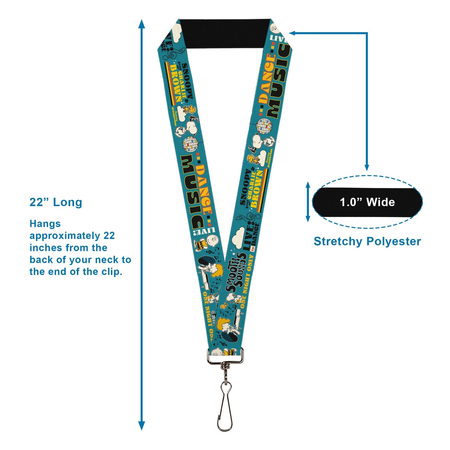 Peanuts Gang Lanyard - Dance Music Poses