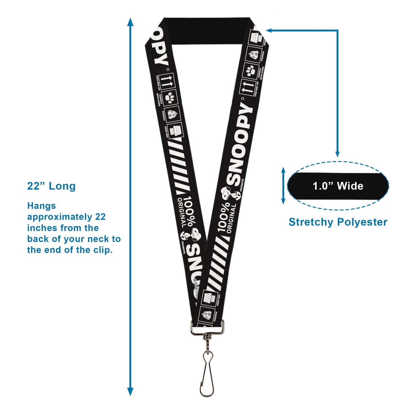 Peanuts Snoopy Care Symbols Lanyard