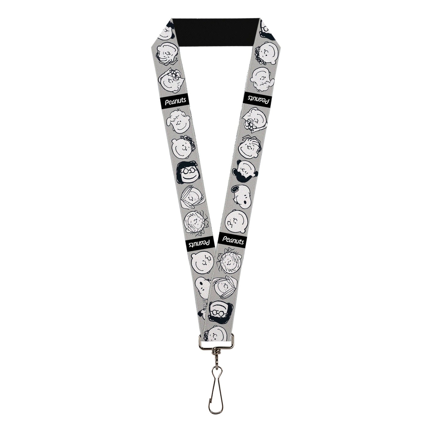Peanuts Gang Expressions Lanyard - Gray/Black/White