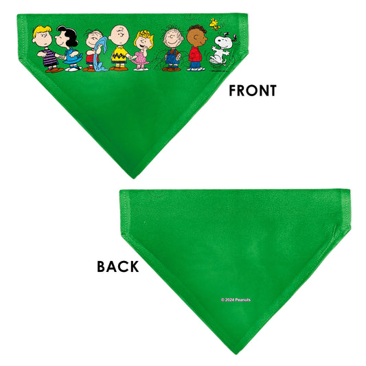 Pet Bandana - Peanuts Gang Group Pose Green-2