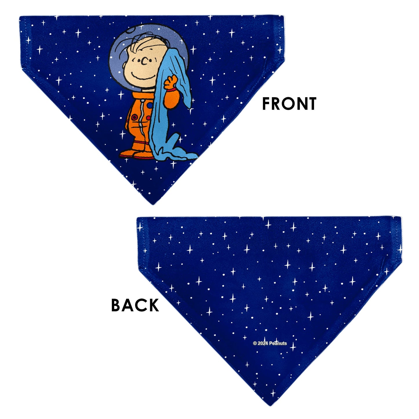Peanuts Pet Bandana: Linus Astronaut Space Blue