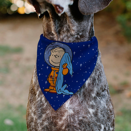Peanuts Pet Bandana: Linus Astronaut Space Blue-3