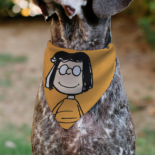 Pet Bandana - Peanuts Marcie Smiling Face Pose Yellow-3
