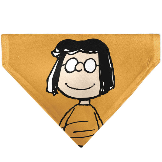Pet Bandana - Peanuts Marcie Smiling Face Pose Yellow-0