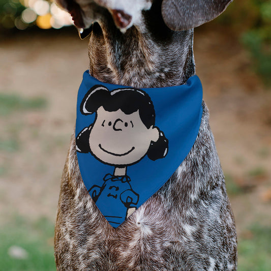 Lucy van Pelt Smiling Pet Bandana, Blue-3
