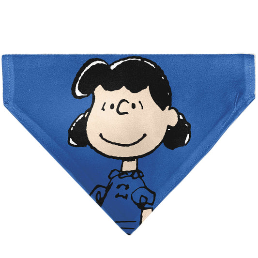 Lucy van Pelt Smiling Pet Bandana, Blue-0