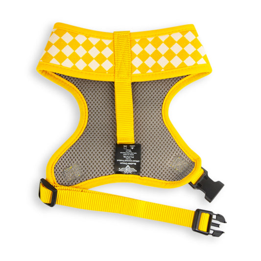 PEANUTS Snoopy Flexing Pose Checker Yellow Pet Harness-1