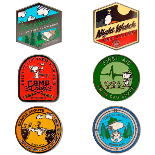 Peanuts Beagle Scouts Badge Mystery Enamel Pin Blind Box Series-0