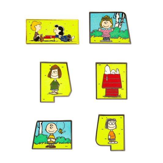 Peanuts mystery pin blind box featuring a red dog house puzzle design-0